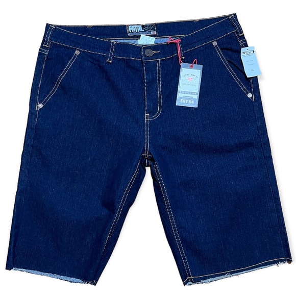Fatal Men’s Denim Cut Off Jean Shorts NWT Sz 36 - Picture 1 of 13